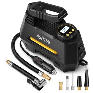 Astro AI Car Air Pump - Portable Air Compressor with LED Flashlight NEW
